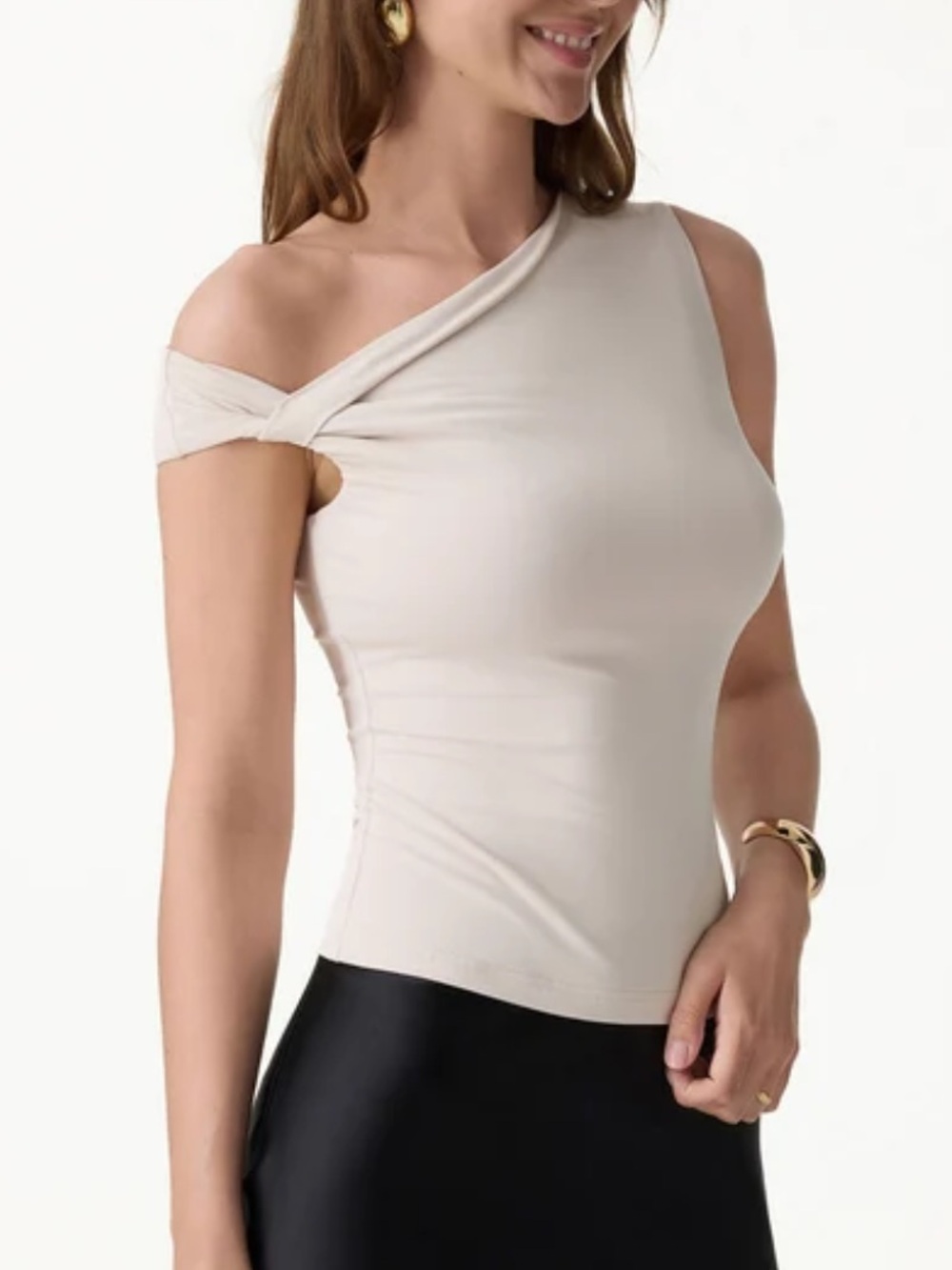 OGL SkinKiss Asymmetrical Shoulder Bra Top Large New with tags